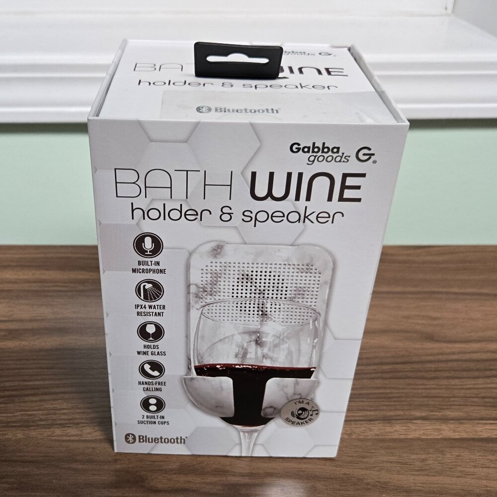 Bath Wine Holder and Speaker (brand: Gabba Goods)
